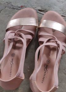 Forever Glam Pink Wedge Sandals