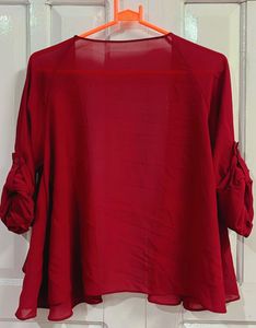 Red Sheer Cardigan