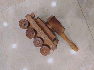 Tank showpiece for home decoration made of wood