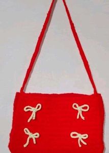 Crochet Red Bow Bag 🎀✨️