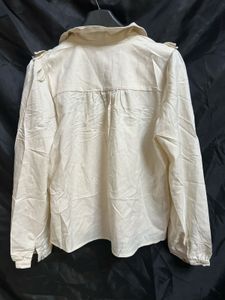 Ruffled Button-Down Shirt