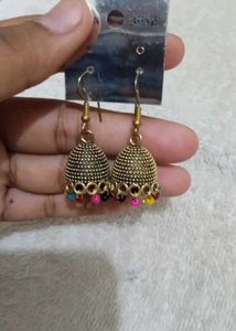 Multicolored Jhumka Earrings