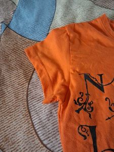 Cute Orange Graphic Tee