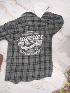 Hooded Flannel Shirt