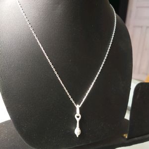 925 Silver हनुमान गदा Pandent + Chain Set.