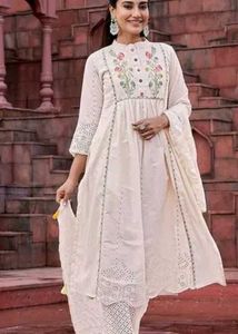 Chikankari Elegant Embroidered Kurta Set