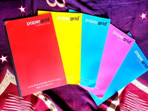 papergrid Notebook Ultra Long Book (33 cm x 21 cm), Unruled, 84 Pages, Soft Cover - Pack of 5( brand new)