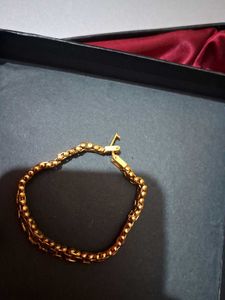 Golden Broad Chain Bracelet