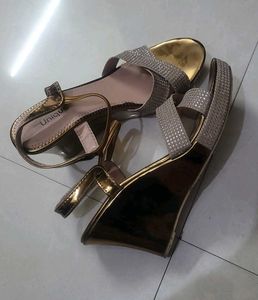 Sparkly Platform Wedge Sandals