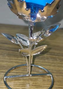 Blue Candle Holder (free Candle)