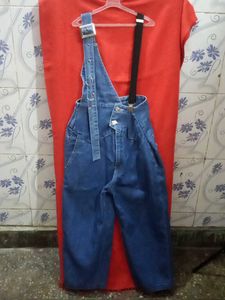 Denim Overalls with Suspenders
