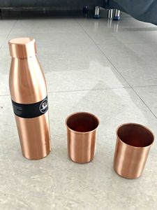copper bottle &amp; Two Glass