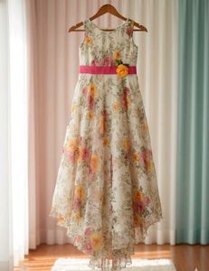 Floral Girls' Party Dress