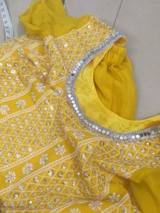 Yellow Embroidered Kurta Set