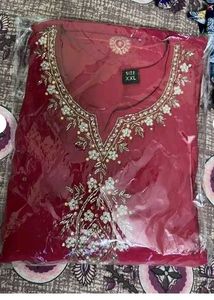 Elegant Red Embroidered Kurta Set