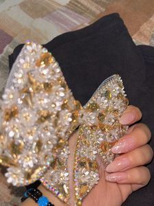 Beaded Bow Hair Clip