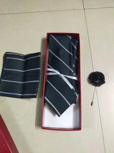 A New Tie , Pocket Square, Lapel Pin Set