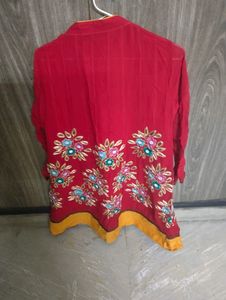 Party Wear Kurty With Embroidery