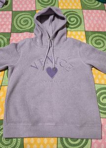 DAiSY women fleece printed hooded sweatshirt