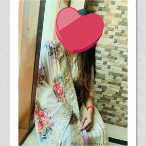 Off White Kurta Set Heavy Design.