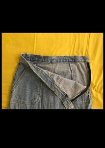Highwaisted Denim Skirt with Slits (Waist- 30)