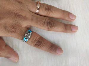 925 Sterling Silver Owl Ring-  Wth Hallmark Size 7