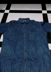 Denim Shirt Blue With Price Tag