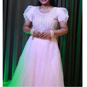 Elegant Pink Ethnic Gown