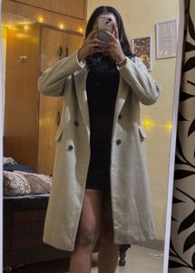 Grey Elegant Longline Trench Coat