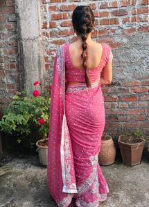 🌈💐fastiva special Elegant Pink Saree🌹🌸