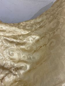 Golden With Maroon Strip Border Saree And Blouse
