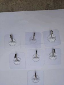 Clear Self-Adhesive Hooks (7-Pack)