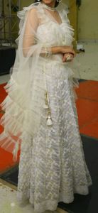 White Net lehenga