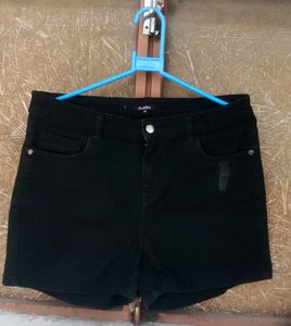 Black Denim Shorts