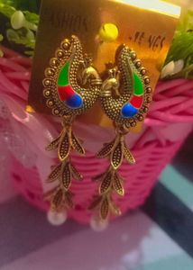 STYLISH PEACOCK DESIGN EARINGS