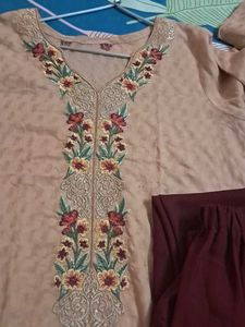 Combo  Of Embroidery  Kurta N TROUSER