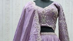 Elegant Lavender Lehenga Choli Set