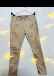 Beige Casual Pants
