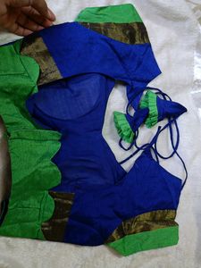 Blue Padded Blouse
