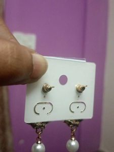 Floral Pearl Drop Earrings