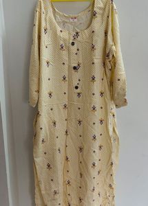 Elegant Printed Cream colour Kurta