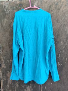 Lowest Price: Short Festive Kurta For Men Blue