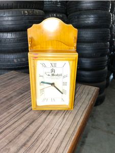 Table Clock WOODEN Color With Good Condition