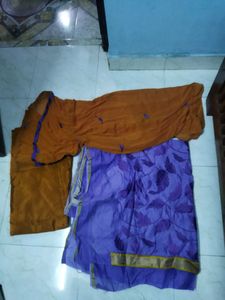 Purple Churidar Material