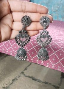 Silver Jhumka Earrings 💝