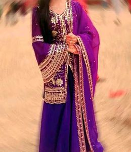Elegant Purple Sharara Set
