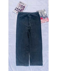 Grey Washed Jeans With Adjustable Waist