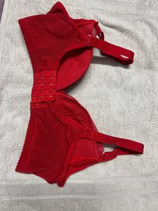 Red Floral Bra