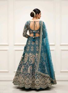 Elegant Teal Embroidered Lehenga Choli
