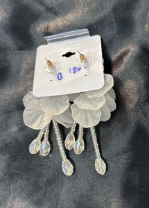 brand new Floral Drop Earrings - Elegant White